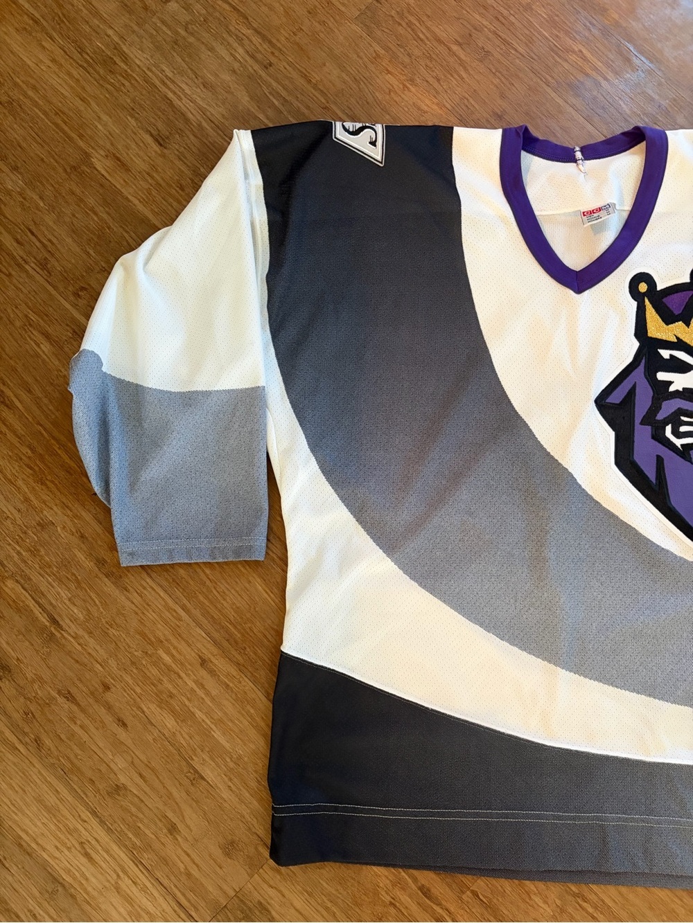 NHL Vintage 90s CCM RARE Los Angeles Kings Burger King Alternate Jersey Size M - Picture 4 of 10